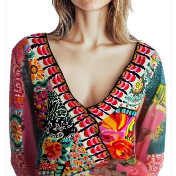 Aldo Martins multicolour knit top. Size L - Picture 3 of 4